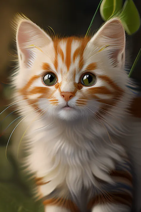 kitten, fluffy, award-winning work, written in pencil, smooth lines, extremely detailed, realistic, post-processing, intricate, ...