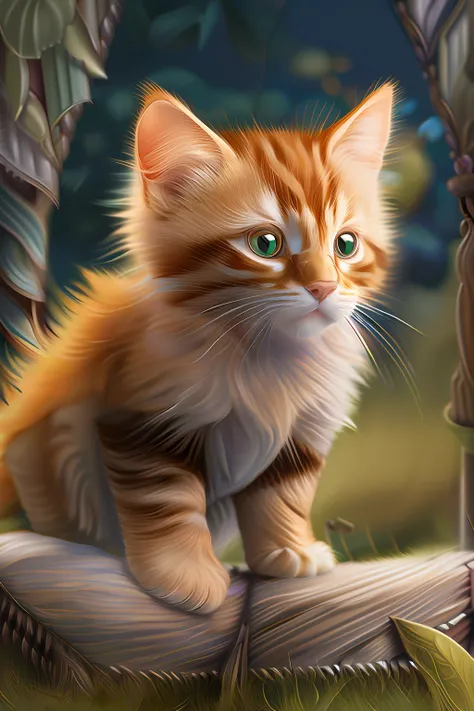 kitten, fluffy, award-winning work, written in pencil, smooth lines, extremely detailed, realistic, post-processing, intricate, ...