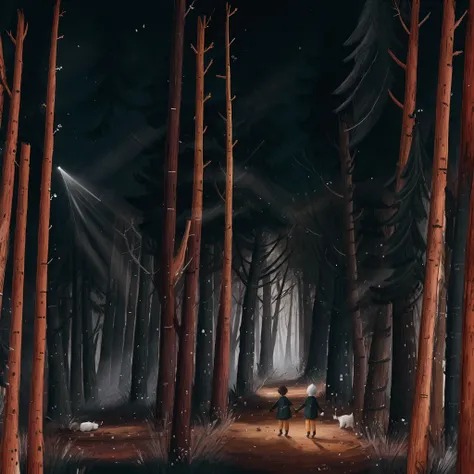 One day, we were playing in the forest, right in front of us.
Trees began to wither one after another, and animals disappeared.