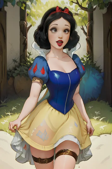 best quality, masterpiece, upper body, woman, {snow white} {0-1$$light smile,} {0-1$$freckled face,|} (ahegao:1.5), (tongue out:...