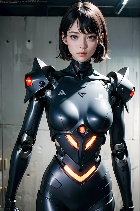 complex 3d render ultra detailed of a porcelain woman cyborg, 1girl, (natural skin texture, realistic eye details:1.2), robotic parts, beautiful soft light, rim light, vibrant details, luxurious cyberpunk, hyperrealistic, anatomical, facial muscles, cable ...
