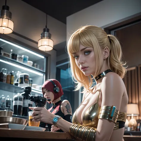 Galaxie Station-Port War Will-o-the-wisp Conceptual war scene "Star Trek" Deep Space Ship Pilots "Heavy Metal" Devastating cyberpunk vs.-day Trekkies mature female aesthetics "luis Royo" dazzling Admiral slow-motion merchants richly decorated Cosplay:1.37 ...
