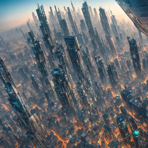 a masterpiece, of the best quality, (very detailed cg unity 8k wallpaper), (best quality), (best shading), futuristic city with ...