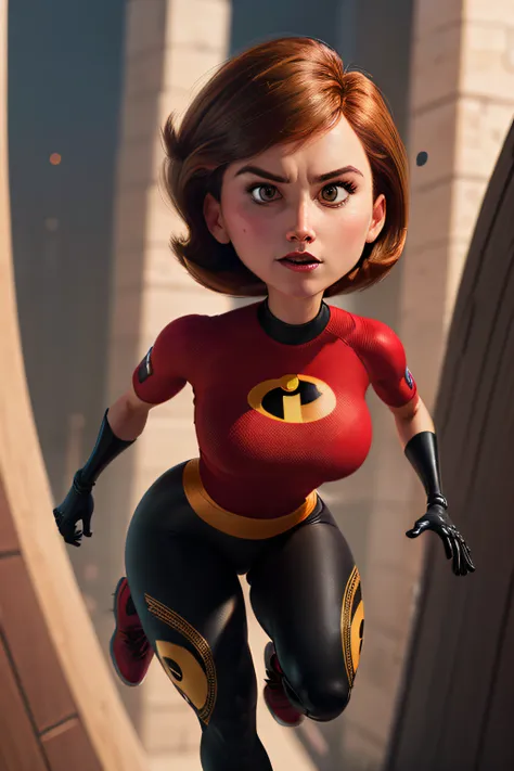 helenparr,1girl, solo, short hair, brown hair, gloves, brown eyes, (masterpiece:1.2), (best quality), (ultra detailed), (8k, 4k,...