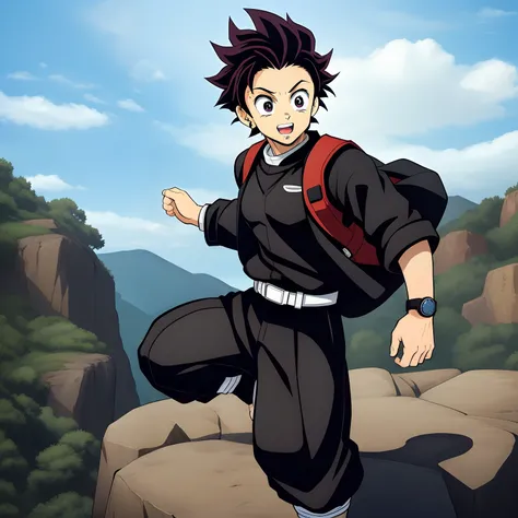 Two-dimensional style,photorealistc,Akira Toriyama painting style,Masculine,Dragon Ball,black color hair,Muscles,FULLBODY,shortpants,no tops,strength --auto