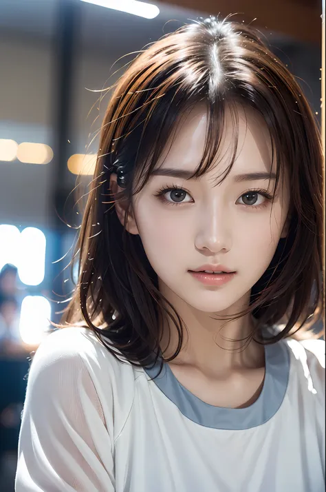 clothed、(photo real:1.4)、(Hyperrealistic:1.4)、(Realstic:1.3)、
(Smoother lighting:1.05)、(improved movie lighting quality:0.9)、32 k、
1GIRL、20 years old girl、Realistic Lighting、Backlit、Facial light、Ray Trace、(Brightening light:1.2)、(Increase quality:1.4)、
(To...