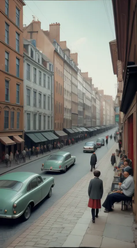 A dynamic street scene captured by Henri Cartier-Bresson, stirring conversation on Street View Photography.