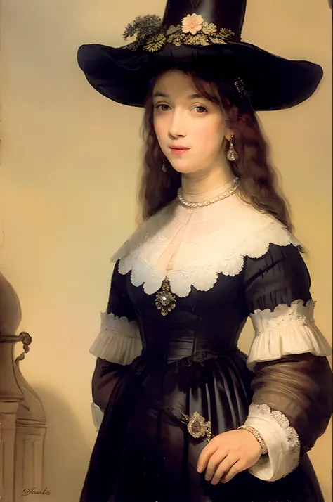 a beauty young woman portrait in art style