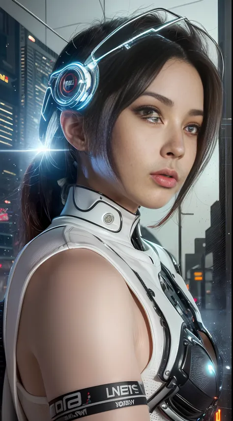 ((best quality)), ((masterpiece)), ((realistic)), (detailed), (photorealistic:1.5), a futuristic girl, (thick body), (white body...