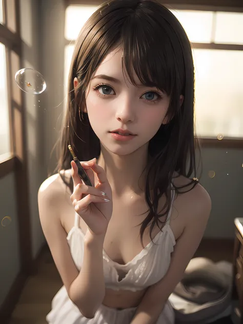 fantastic, absurd, super detailed, masterpiece, high resolution, beautiful girl, immersed in liquid, human, magic circle, small ...