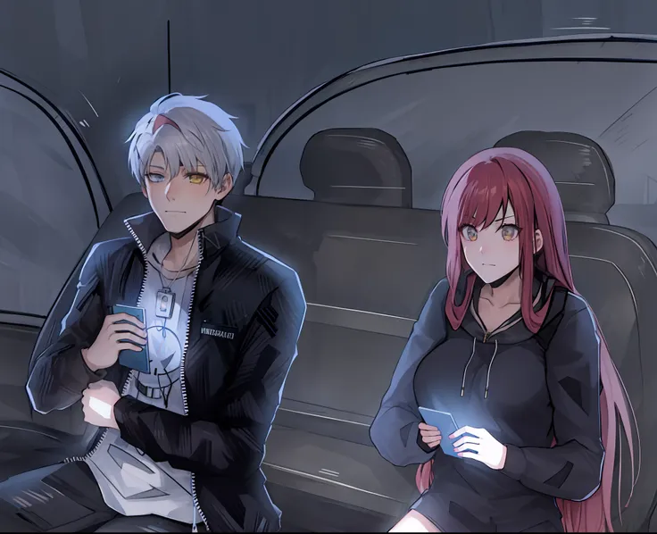 anime image of a man and a woman sitting in a car, ; visual novel, visual novel, visual novel cg, from girls frontline, anime lu...