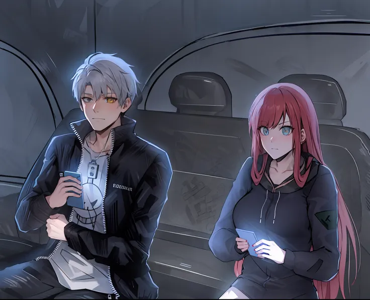 anime image of a man and a woman sitting in a car, ; visual novel, visual novel, visual novel cg, from girls frontline, anime lu...