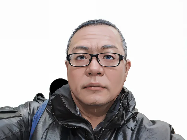 (Masterpiece), (Best Quality: 1.0), (Ultra High Resolution: 1.0), Detailed Illustration, 8K, 1Boy, Anime Boy, Chubby, Fat, Blue Suit Wearing, Smile, Detailed Face, Asian Face, Japanese, Oriental Face, Perfect Face, Anime Eyes, Detailed Eyes, Black Frame Gl...