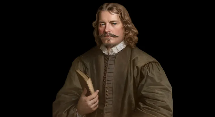 ultra realistic portrait of john bunyan, high quality, 16k resolution, realistic beard and mustache, realistic skin and hair tex...