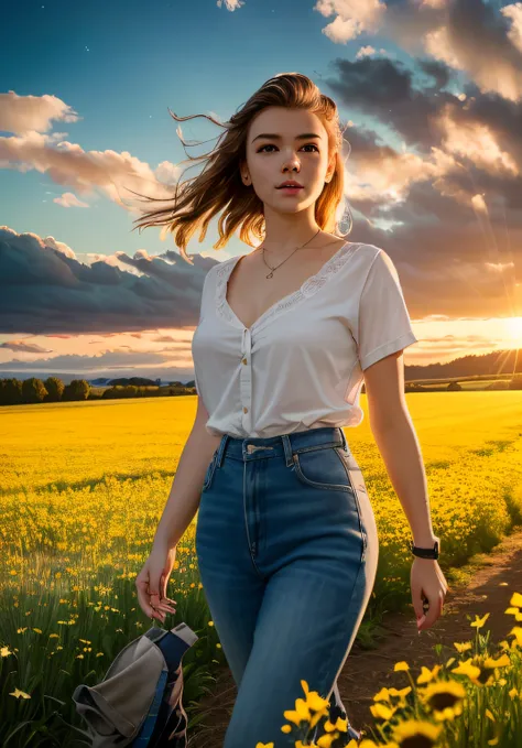 (realistic:1.3), finely detailed, quality, rembrandt lighting, (masterpiece:1.2), (photorealistic:1.2), (best quality), (detailed skin:1.3), (intricate details), dramatic, ray tracing, 1girl, american white girl, blonde hair, 21 years old, medium breasts, ...