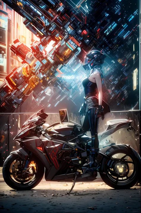 Red and blue, Optimus Prime,(1mechanical boy),solo,Cyberpunk city setting,Mech helmet, robot,A glowing mech,((ultra realistic details)), portrait, global illumination, shadows, octane render,8k, ultra sharp,metal,intricate, ornaments detailed, cold colors,...