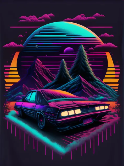 tshirt vector, inspiring massage, perfect graphic as detailed as possible, synthwave, vivid colors, detailed