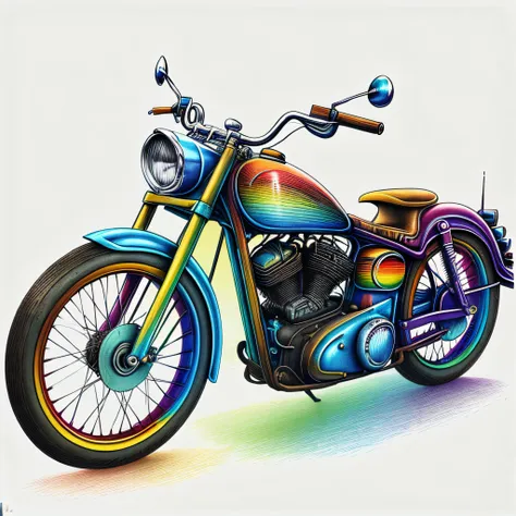 rainbowpencilrockai antique motorcycle