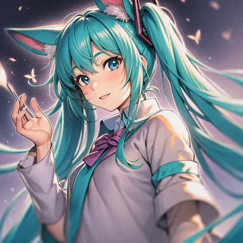 hatsune miku, bunny girl