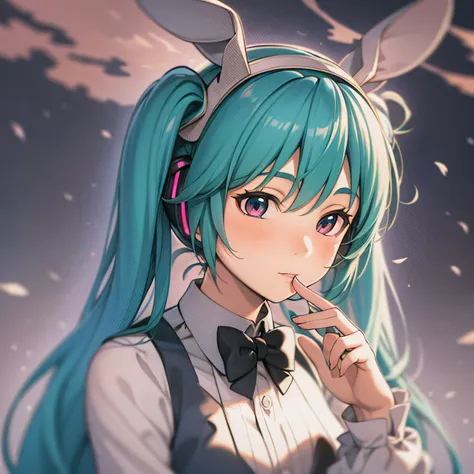 hatsune miku, bunny girl