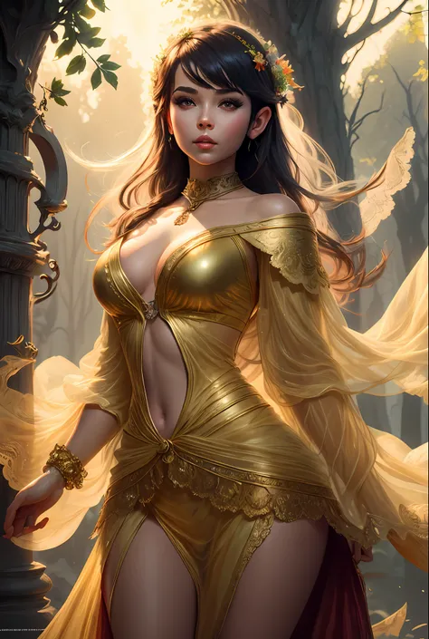 Gril beautiful,water spheres,fine art masterclass splash spray trickle daubs of rainbow opaline Prisma Sakuraoil color,style druid celestial ethereal ghostly elf, HDR, ultra high-detail, centered, bokeh, lens flare, foggy dusk, bloom, light bloom, cinemati...