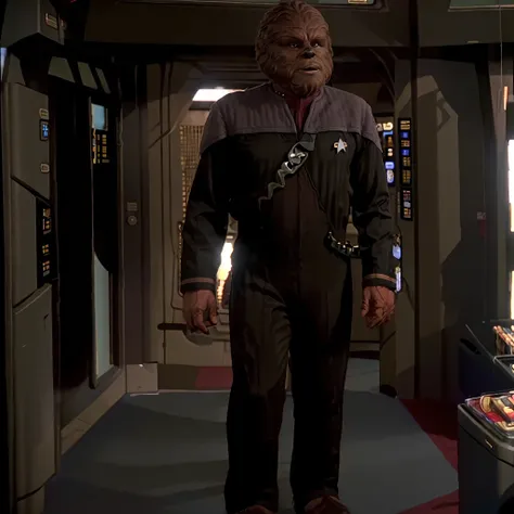 wookie wearing ds9st uniform