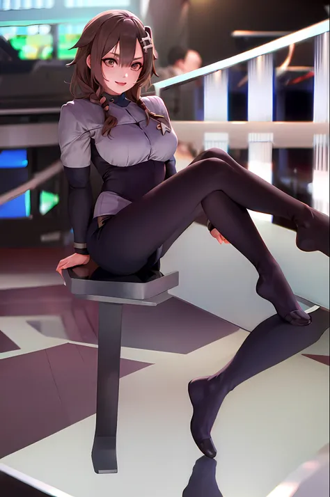 ik2, 1girl, inugami korone, wearing ds9st uniform