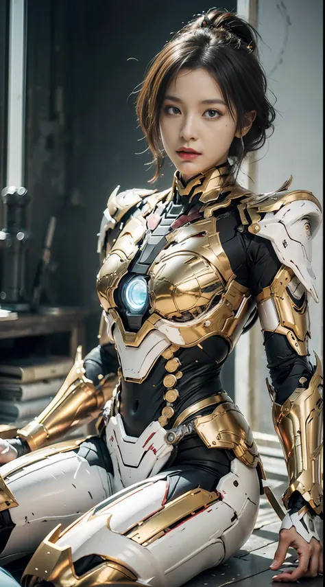 dragon princess, golden saint seiya limb armor, marvel movie iron man cuirass, (gundam 00 gundam exia: 1.5), (mecha) (mechanical...