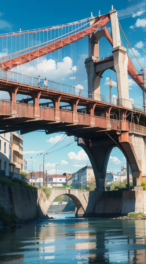 there is a large bridge that is over a body of water, under bridge, infrastructure, unsplash, concrete pillars, bridge, bridges, the infrastructure of humanity, unsplash contest winner, unsplash contest winning photo, by Matt Stewart, leading lines, sittin...