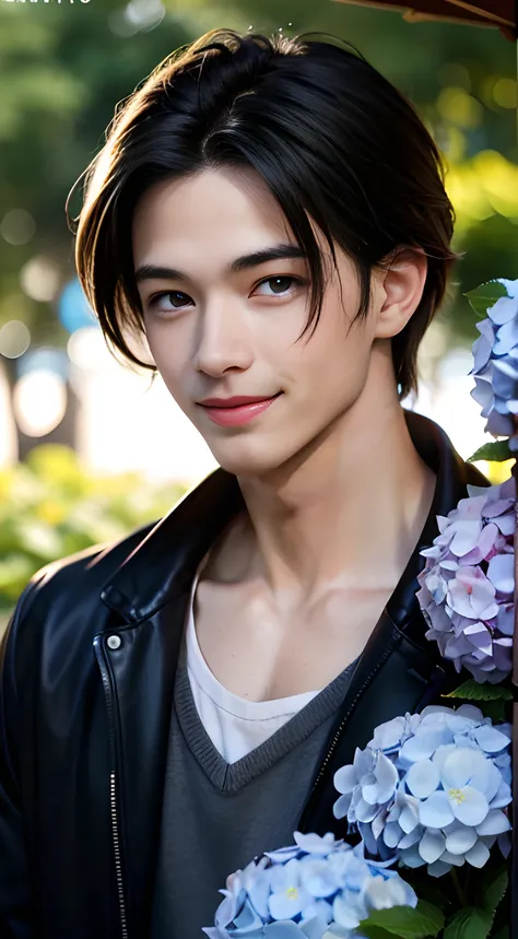 American handsome muscular young man, mischievous smile, blue eyes,