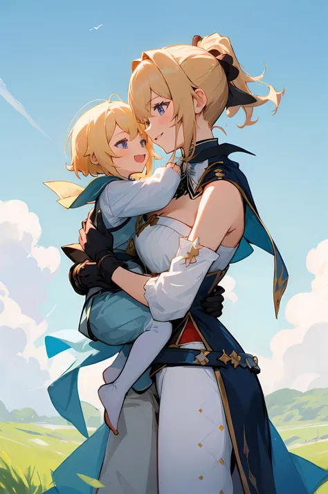 anime image of two women dressed knight posing for a picture like knight clothing in summer, jeanfavonian, medium hair, short hair, a girl in knight field, anime fantasy illustration, from the azur lane videogame, genshin, knight dress detailed art, two be...