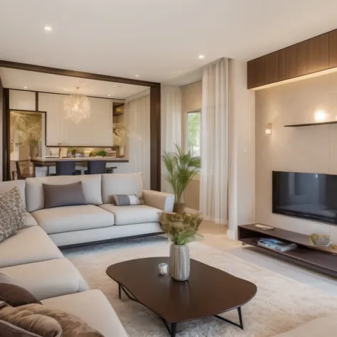 "luxurious and modern interior design with a touch of sophistication and elegance."