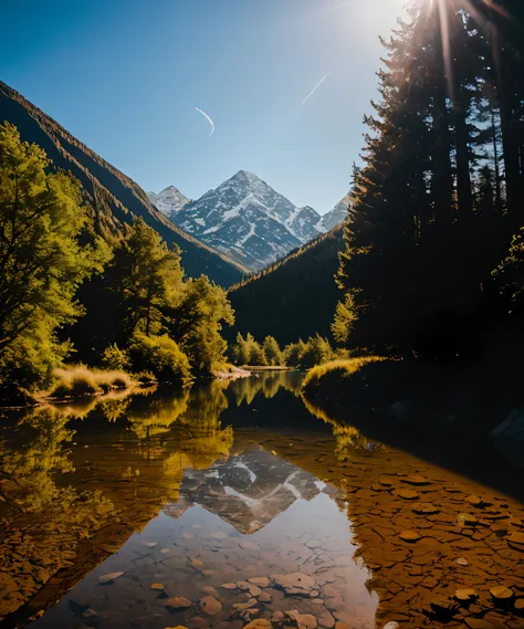 RAW photo of a landscape, small details, photorealistic, ultra-realistic photo, 8k uhd, dslr, soft lighting, high quality, film grain, Fujifilm XT3, (masterpiece)