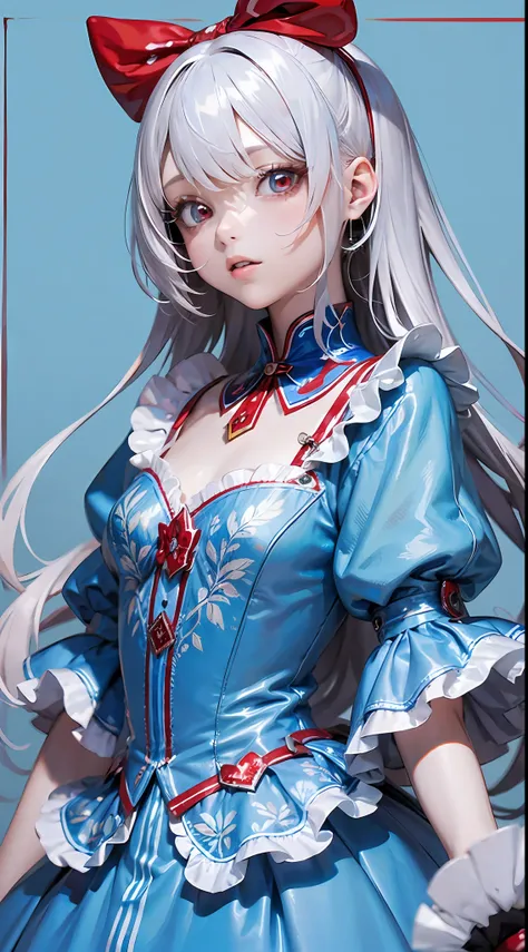 (ultra detailed,ultra high definition,detailed background),((2d)),((flat color)),((colorful)),alice in wonderland, silver hair, ...