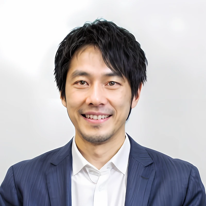 Close up portrait of smiling man in blue suit, high quality Tomohiro Shimoguchi, Naoki Ikushima, Kosuke Ohno, Taku Tanaka, Masahiro Ito, Eiichiro Oda, Hiromasa Ogura, Daisuke Tsutsumi, Yoshifumi Ujima, Isao Nishihara, Takayuki Takeya, Kosuke Ohno, Yusuke N...