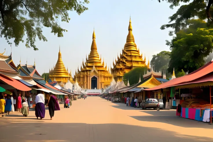 certainly! here's a description of an old picture capturing the essence of yangon's past:

in this vintage photograph, we are tr...