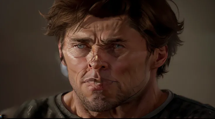 arafed man with a serious look on his face, highly detailed vfx portrait, cinematic headshot portrait, hugh detailed, realistic face moody lighting, cinematic realistic portrait, david normal. photorealistic, realistic portrait photo, real life portrait, h...