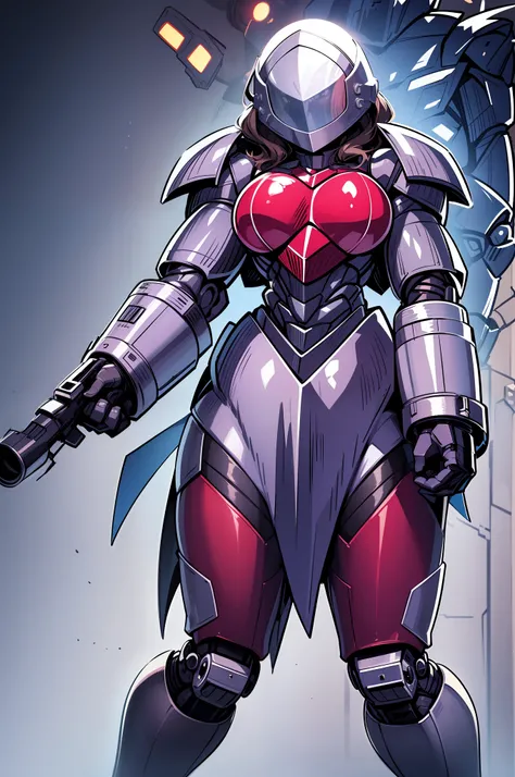 head encased in armor