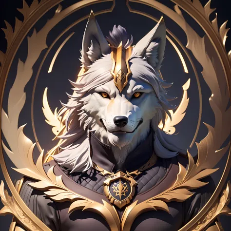 wolf head, human body, dragon claw, dragon scale, furry, handsome