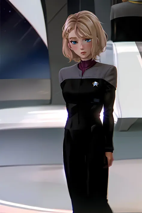 gwen stacy wearing  ds9st uniform