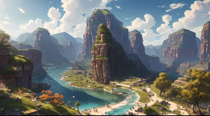 Masterpiece, Best Quality, (Very Detailed CG Unit 8k Wallpaper), (Best Quality), (Best Illustration), Canyon, Ray Tracing, Ultra Detailed, Top Shot