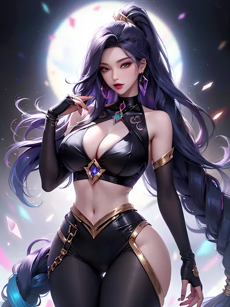 high detailed, 8k, highres, 1girl, jewelry, earrings, makeup, eyelashes, earrings, collarbone, collar, looking at viewer, (large breasts, thick thighs, thigh gap, wide hips, toned body),, ulzzang-6500, ultra realistic 8k cg, unparalleled masterpiece, absur...