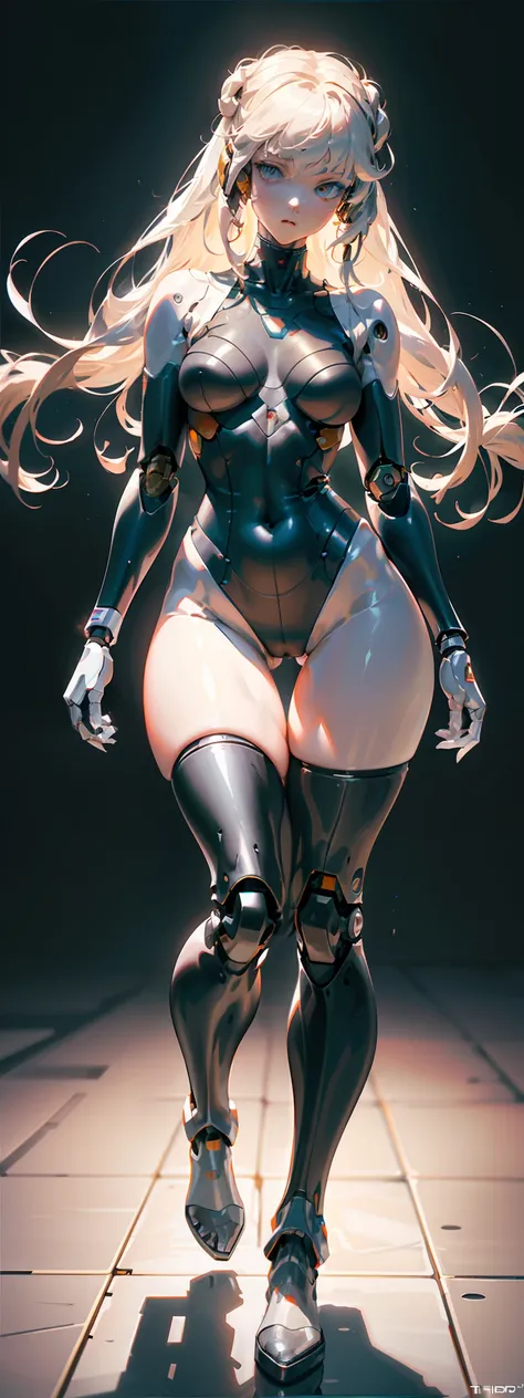 full body,solo,(robot girl, mecha):1.2,
(ceramic body:1.5), smooth shoulders,shinny skin,(white:1.5),
dark background, extreme d...