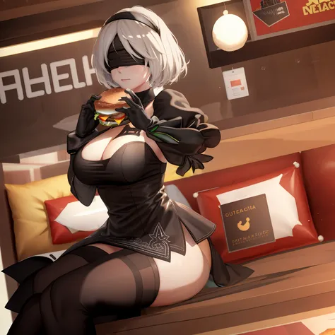 n_2b
blindfold, black blindfold, large breasts
two-handed burger