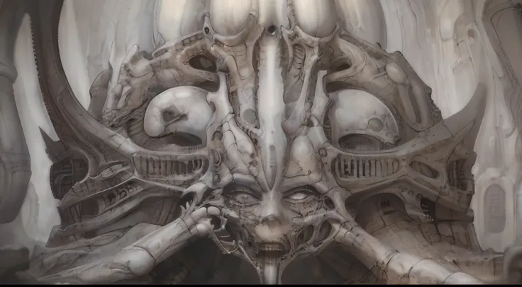 made by h r giger.  intricate, beautiful face detailed, intricate complexity,   4 k, concept art, by wlop, artgerm, greg rutkows...