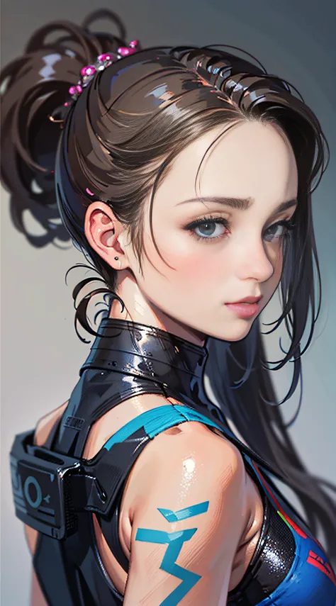 (masterpiece, best quality:1.2), 1girl, teenage girl, microdisplacement, action, grey, coral, hair up, spring, maillot, from behind, on side, character concept art, portrait, very coherent, 4k, detailed, trending on artstation, HD, realistic, bokeh, digita...