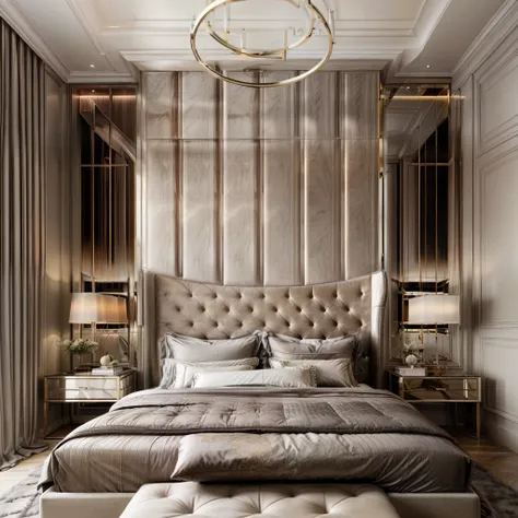 modern interior design bedroom, supper detail