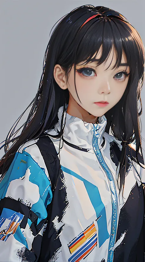 (masterpiece), (best quality), (ultra detailed),(乱发),(illustration), (1girl), (Fashionable clothing), standing,Fashion model, looking at viewer, (interview), (simple background), beautifuledetailedeyes,精致漂亮的脸蛋,floating,(高饱和度),(七彩飞溅),七彩泡泡,(闪亮),focus on face...