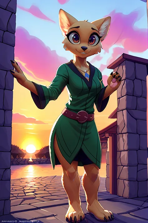 [katia managan], [Uploaded to e621.net; (Pixelsketcher), (wamudraws)], ((masterpiece)), ((1girls)), ((solo portrait)), ((full body)), ((furry; anthro)), ((detailed fur)), ((raytracing)), ((detailed shading)), ((beautiful 3D art)), {anthro; (yellow fur, bla...