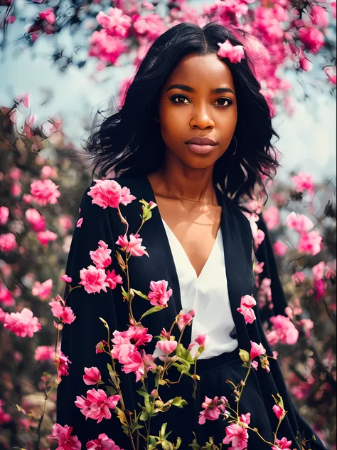 very super hyper realistic close up portrait of a beautiful ((black dark skinned)) 27 year old ((african female)) on a marble pl...